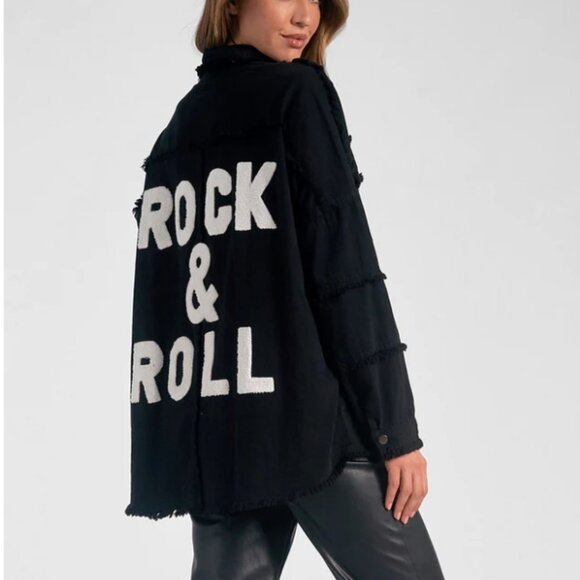 Elan Devan Black Rock & Roll Shirt Jacket - Picture 1 of 4
